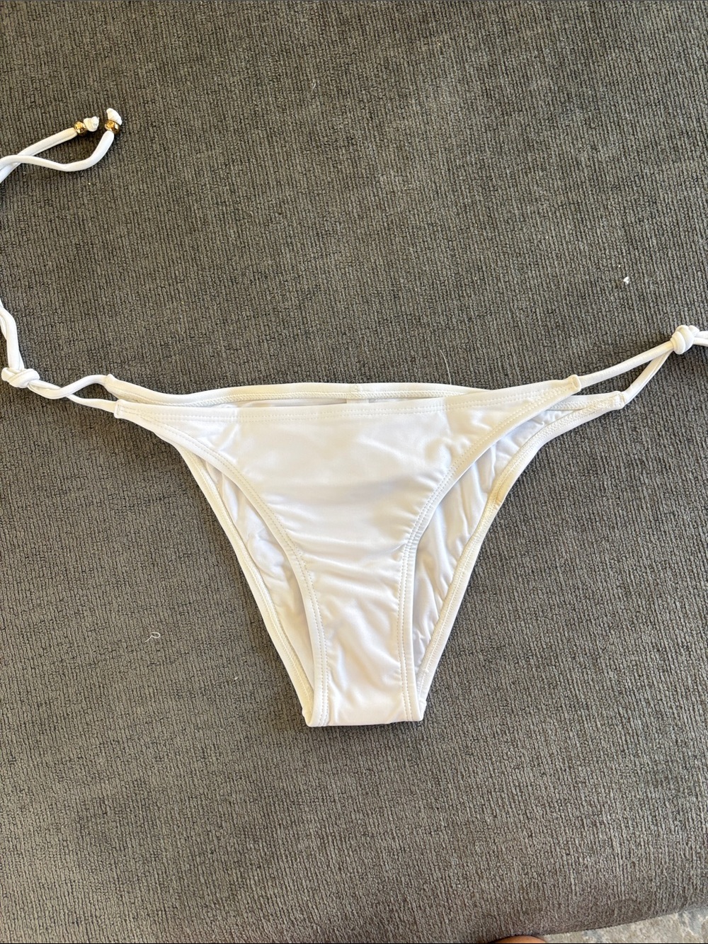 NWT White tie side PQ bottom, Large Brazilian cut. No top with it, sold alone